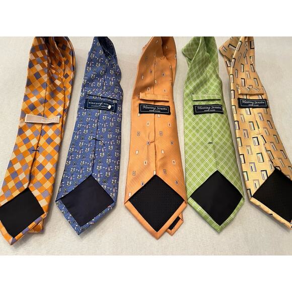 Lot Of 5 Meeting Street, M Kors, Vineyard Vines 100% Silk Neck Ties- Bright Fun! - Picture 13 of 14